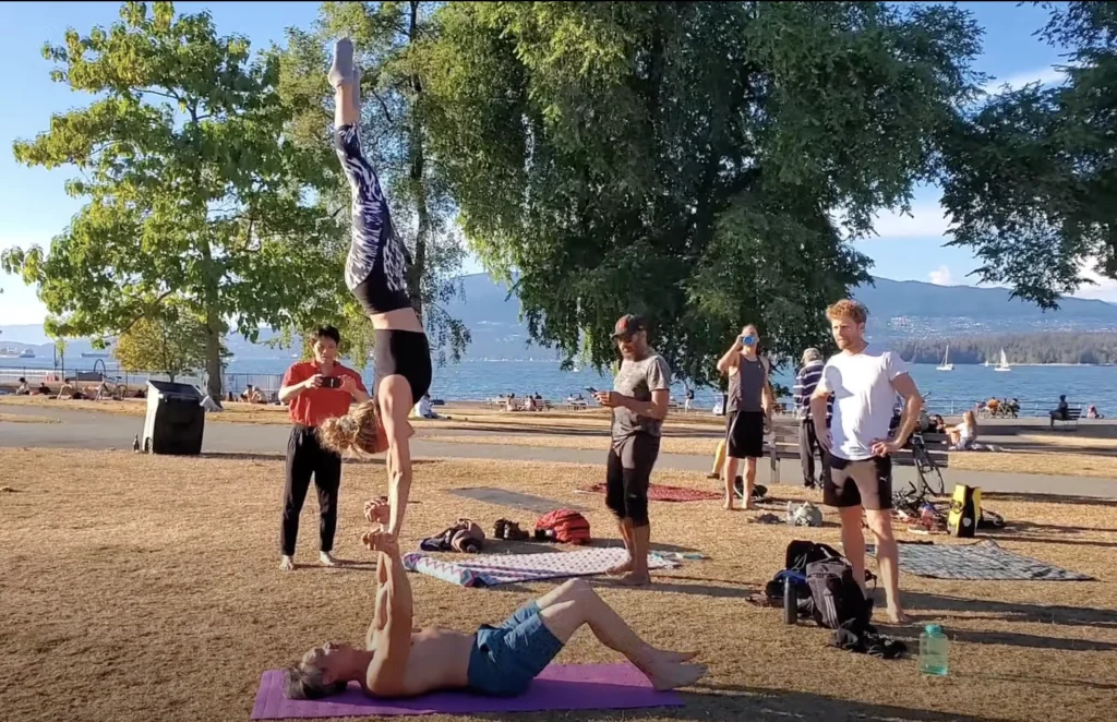 Kits Beach, History of Acroyoga in Vancouver